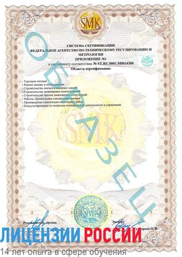 Образец сертификата соответствия (приложение) Суворов Сертификат OHSAS 18001